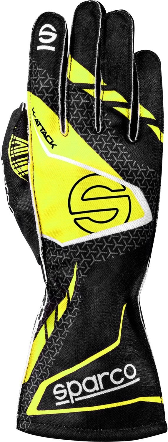 Guanti kart Sparco K-attack Nero/giallo fluorescente