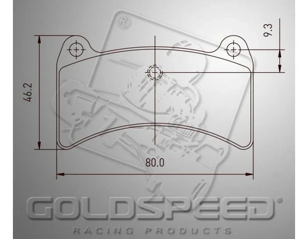 Goldspeed remblok set Intrepid Evo-8 Praga OK1 Tillotson T4 type rear - KartKings