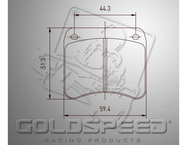 Set di remblok Goldspeed KC-KELGATE TIPO 13,5 MM POSTERIORE