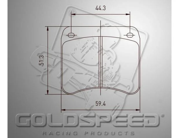 Goldspeed remblok set KC-KELGATE type 13.5mm rear - KartKings