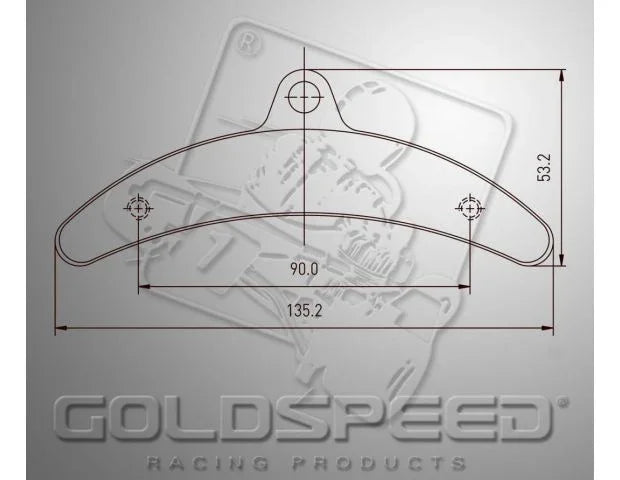 Goldspeed remblok set birel type rear - KartKings