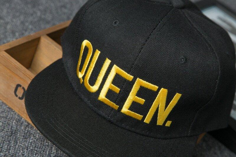 Queen snapback cap zwart/goud - KartKings
