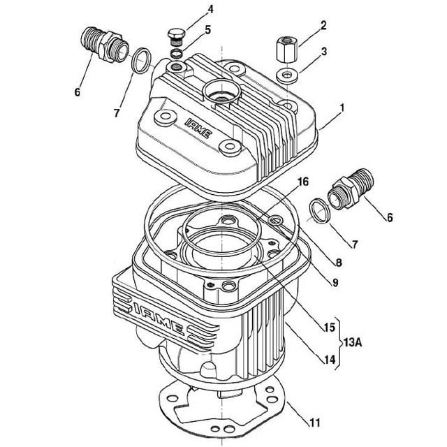 Iame X30 o-ring testata cilindro piccola