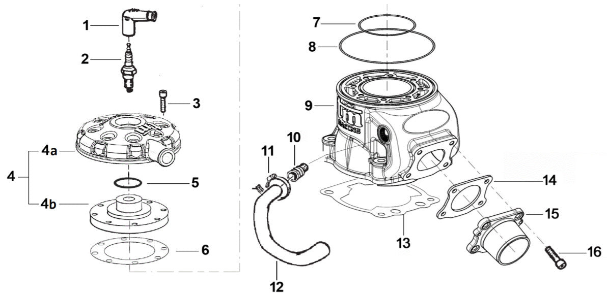 O-ring della testata del cilindro TM KZ10C/R1