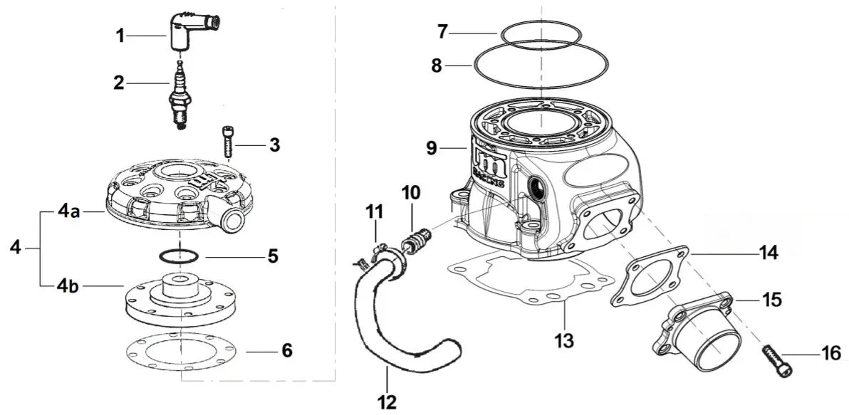 TM KZ10C/R1 cilinderkop o-ring - KartKings