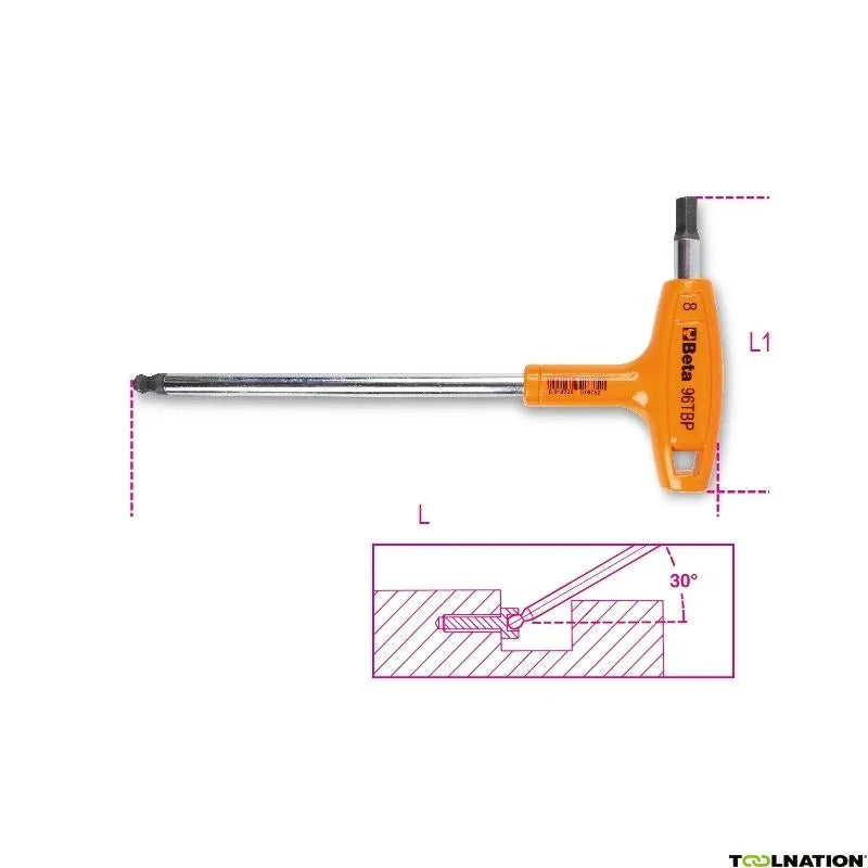 Beta inbus sleutel 8mm kogelkop - KartKings