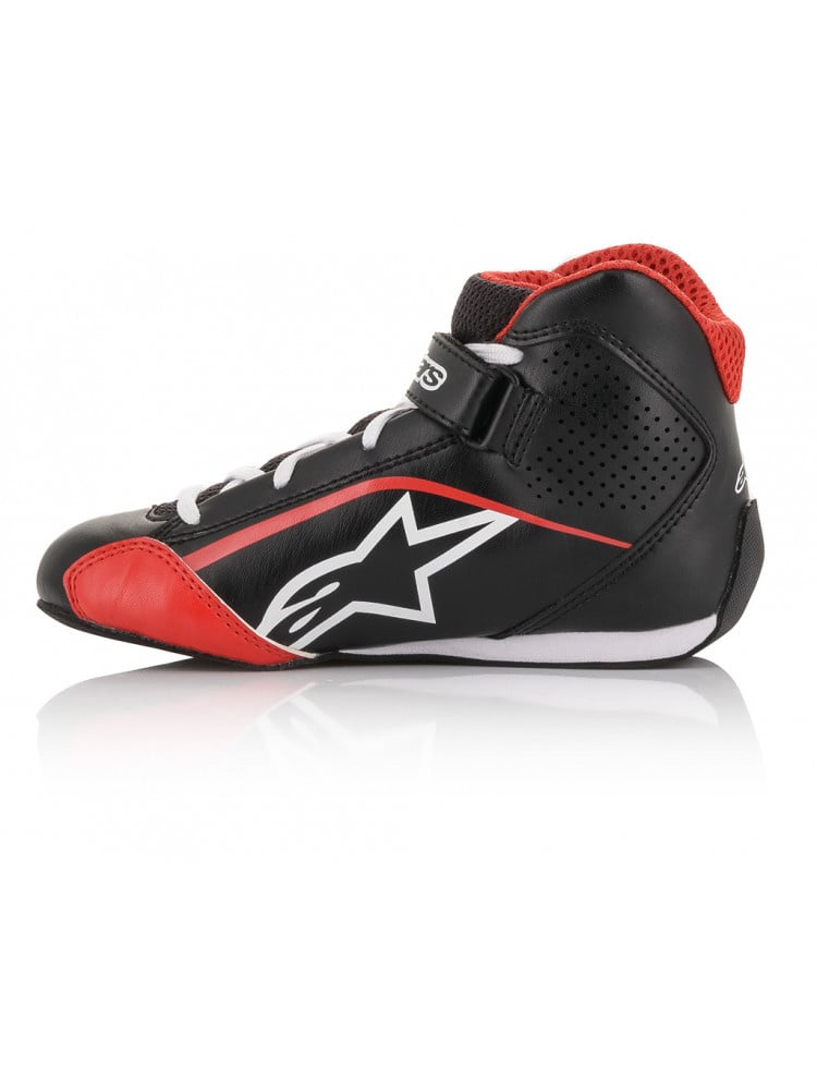 Alpinestars Tech-1 K S (scarpe da kart per bambini) NERO/BIANCO/ROSSO