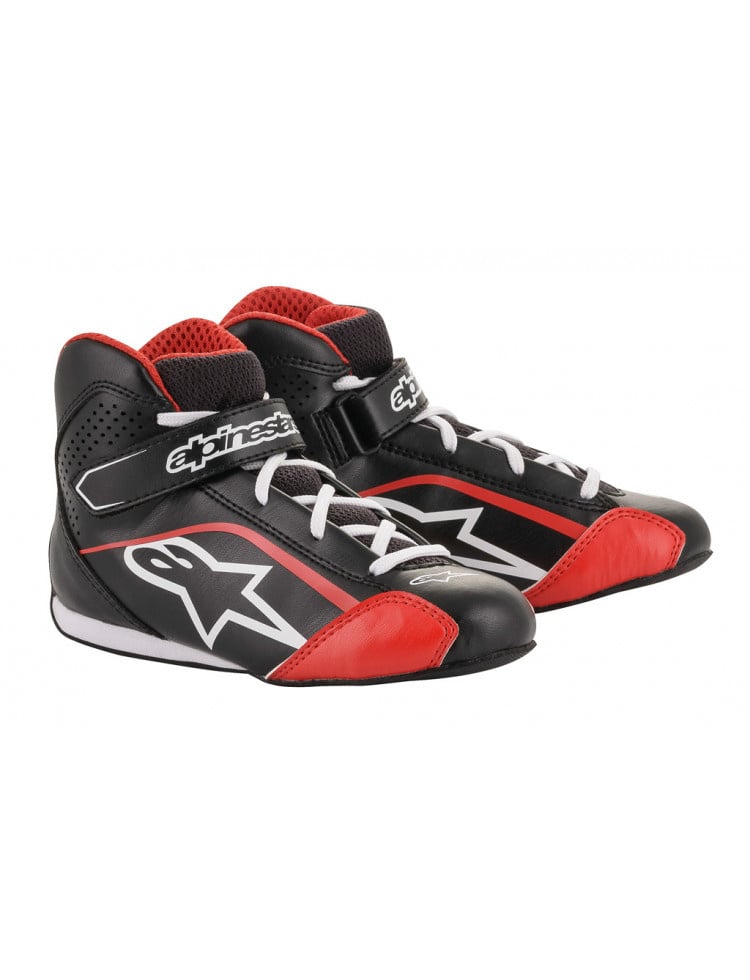 Alpinestars Tech-1 K S (scarpe da kart per bambini) NERO/BIANCO/ROSSO