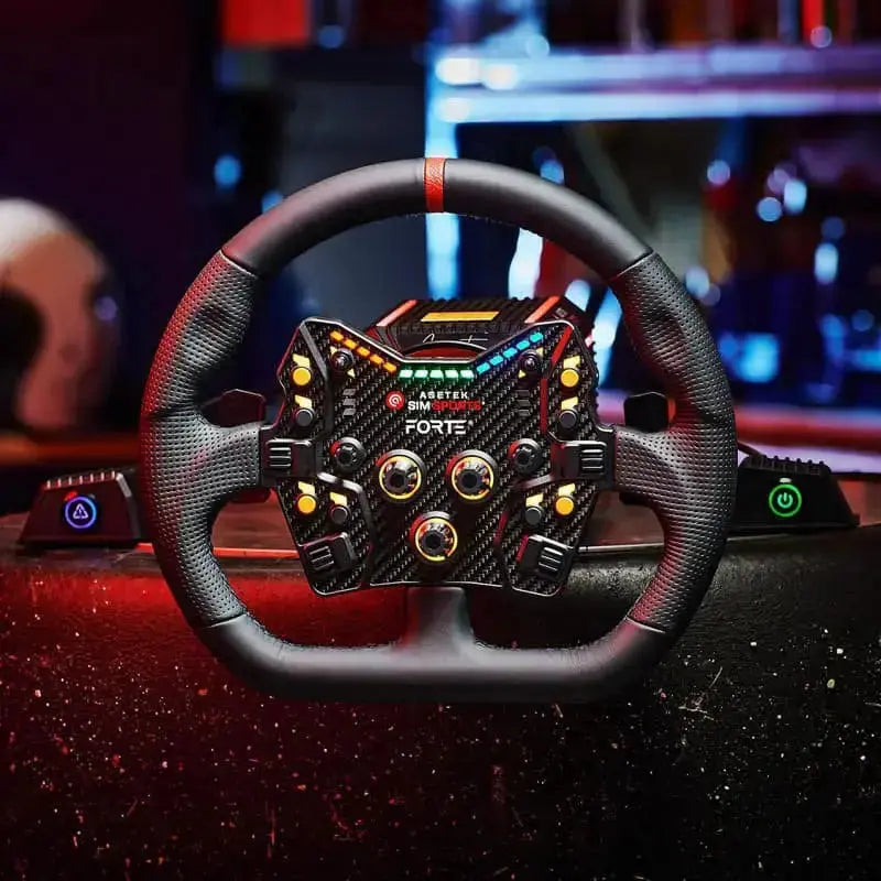 Asetek SimSports GT Closed D Black Leather Rim