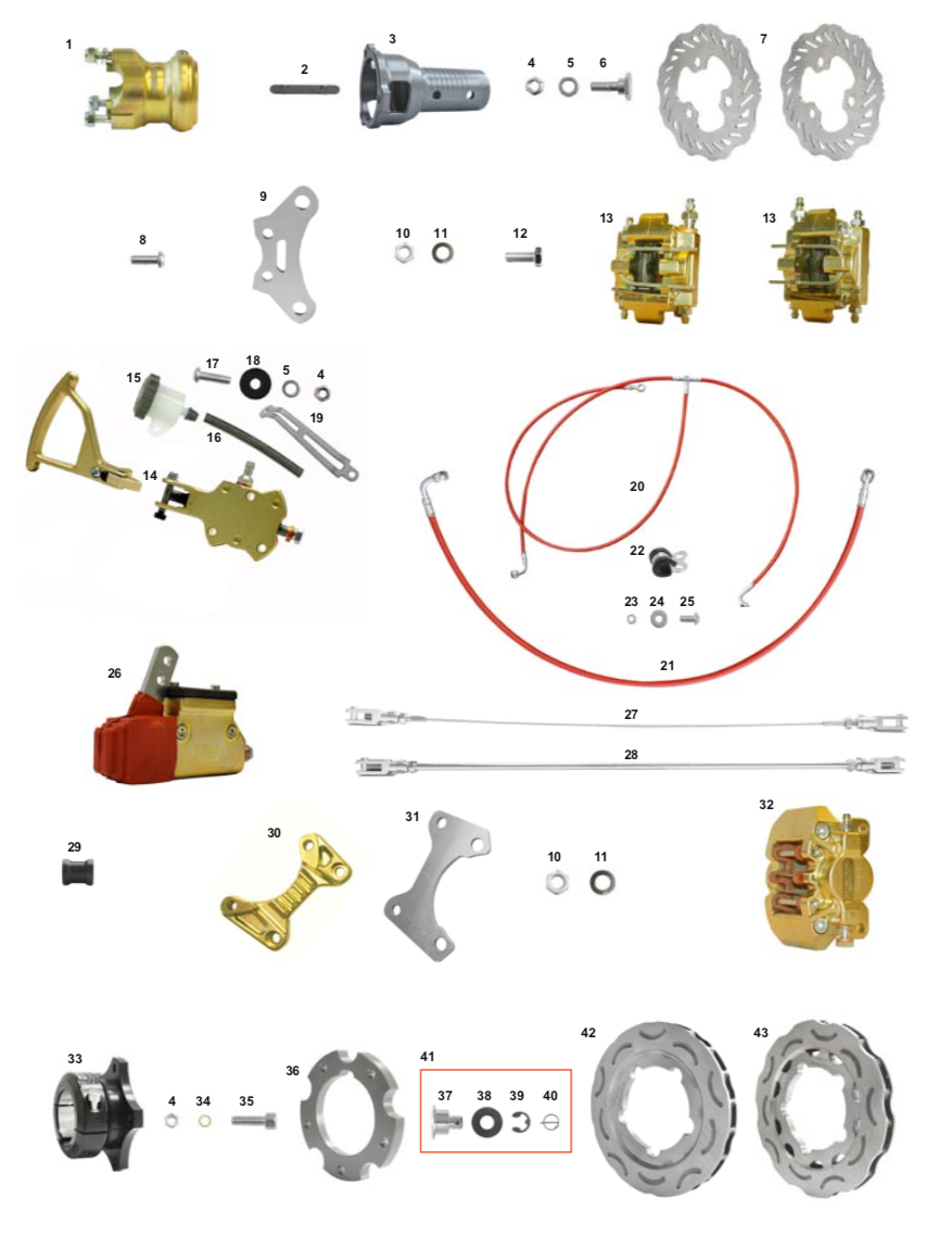 Bullone del disco freno anteriore azionato manualmente CRG V06-V10