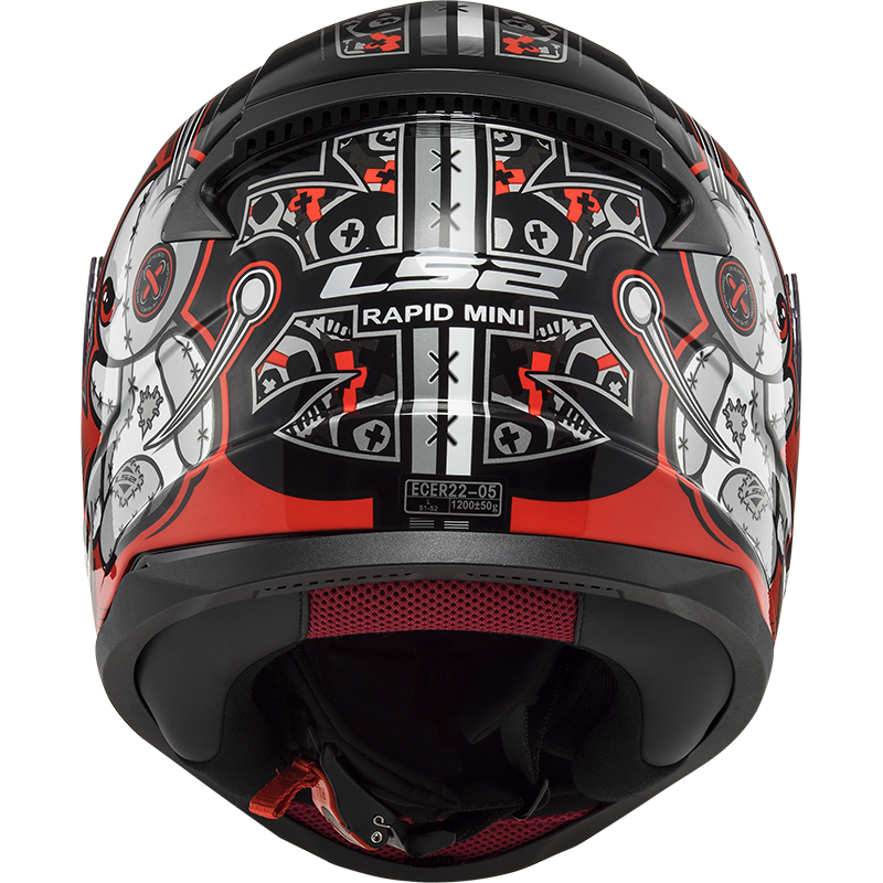 Casco LS2 FF353 Rapid mini Kids Voodoo nero/rosso