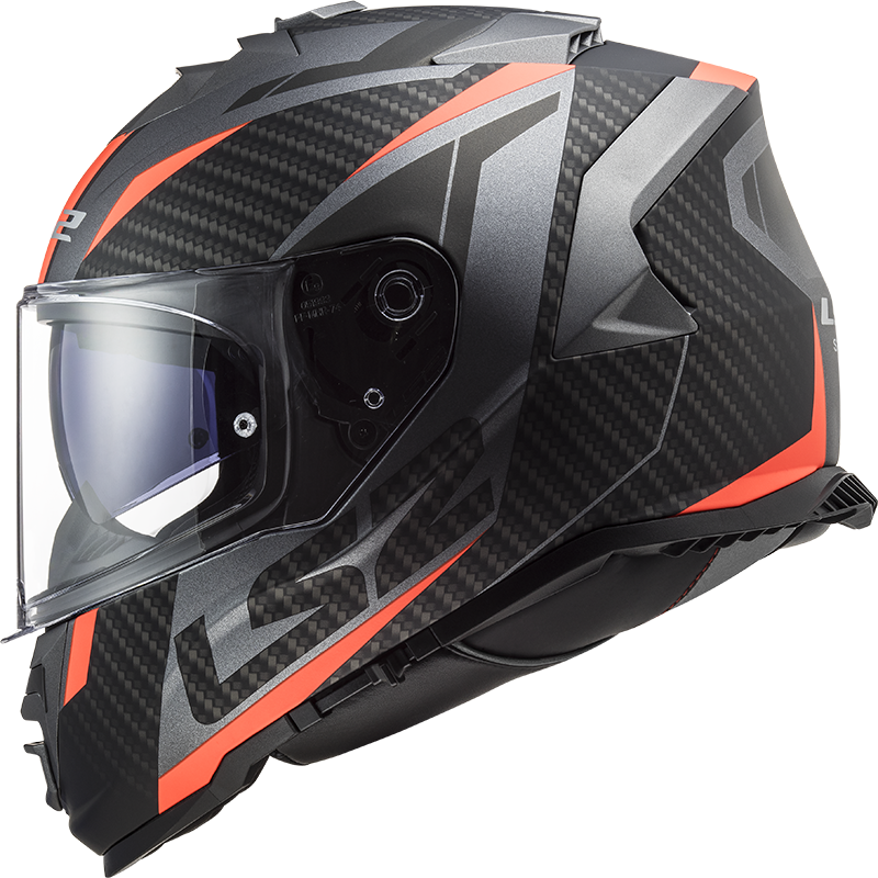 LS2 FF800 Storm II racer Matt titanium fluor oranje