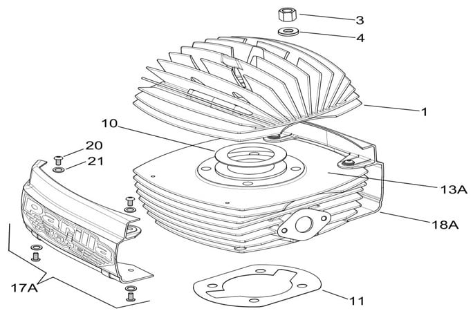 Guarnizione testata cilindro Iame Swift 60CC 0,05MM