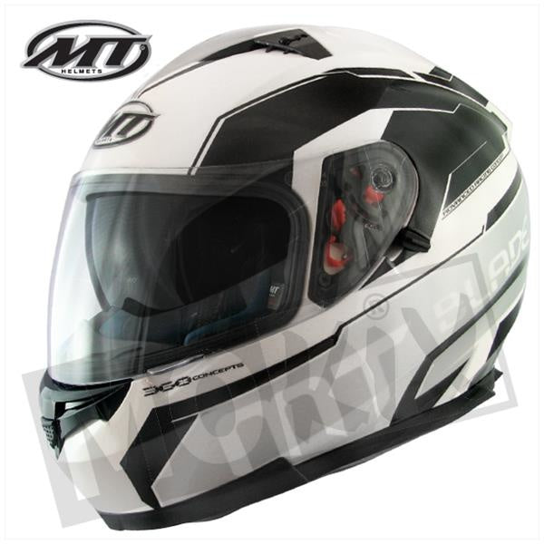 MT Helmets SV super gloss nero/grigio/bianco