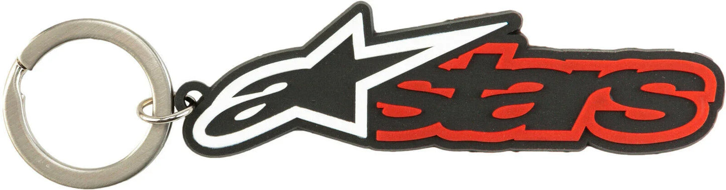 Alpinestars logo sleutelhanger zwart/rood - KartKings