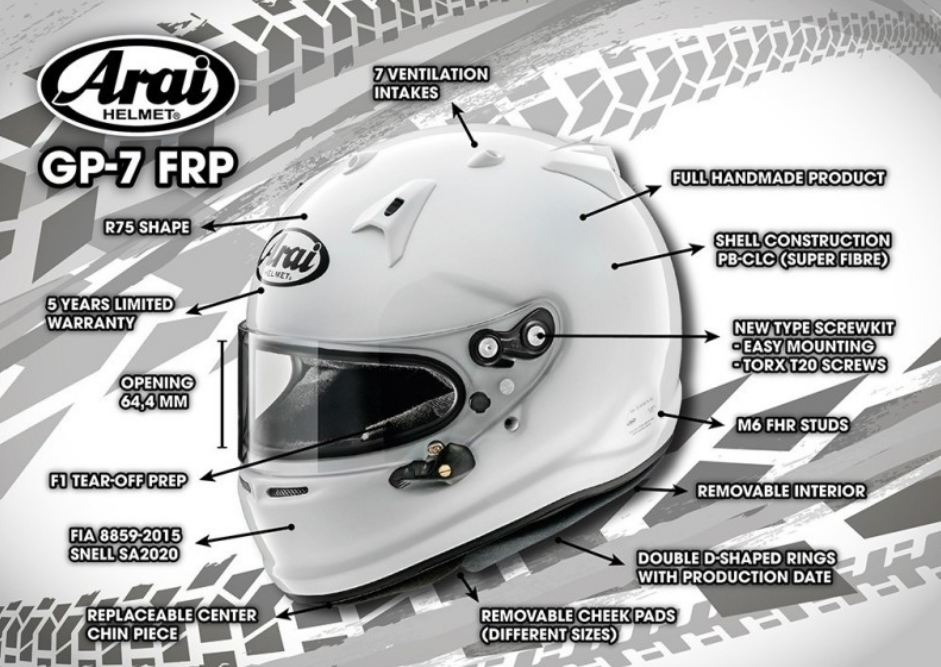 Arai GP-7 Helm (SA2020 - FIA 8859-2015)