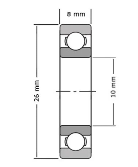 SKF lager fusee 26x10x35x8 6000-2RSH - KartKings