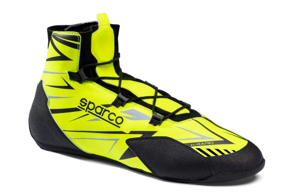 Sparco K-rapid FIA 8877-2022 (met veters) zwart / fluor geel