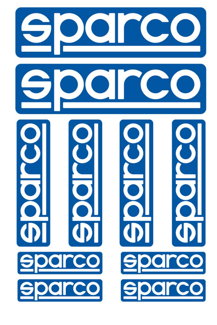 Sparco Vel con adesivi di varie dimensioni 10 pezzi