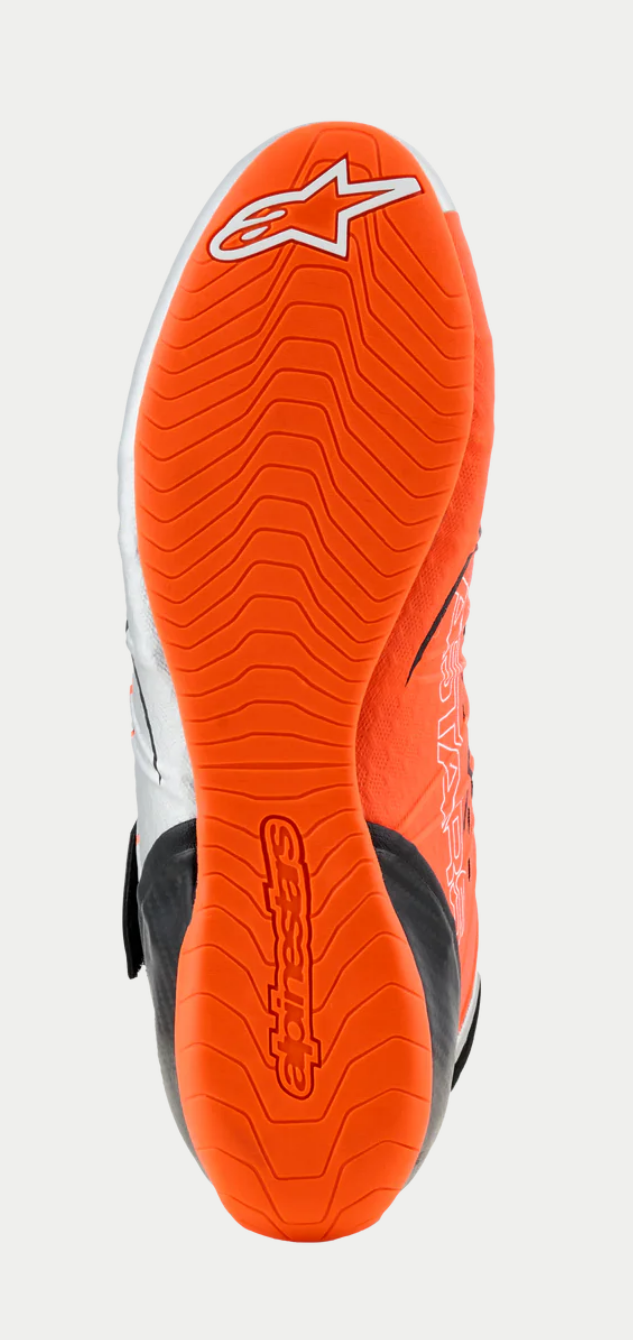Scarpe da kart Alpinestars KX V3 omologate FIA arancioni/argento