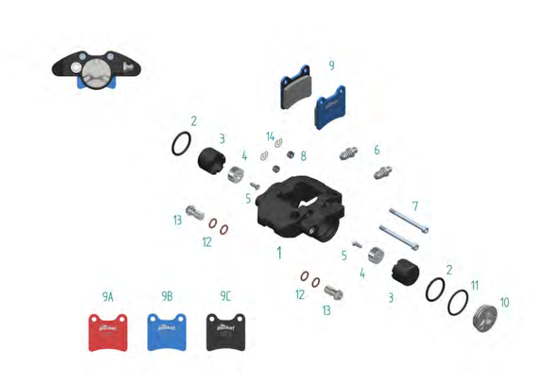 LenzoKart achterremklauw magneet OK/OKJ/KZ