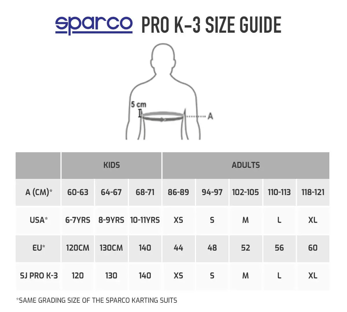Sparco SJ Pro K3 body protector zwart / fluor geel - KartKings
