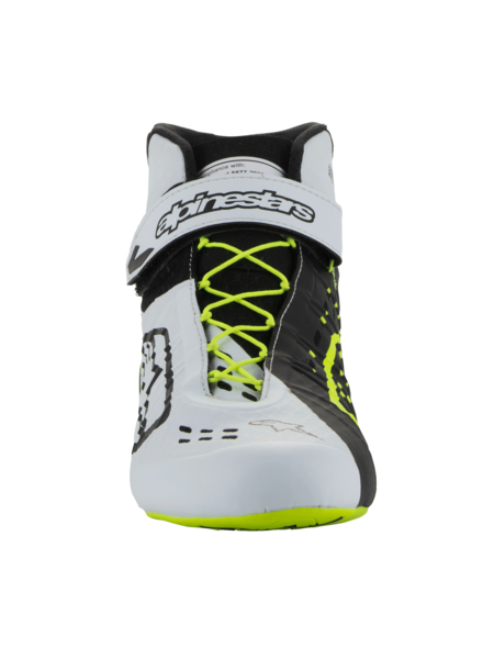 Scarpe da kart Alpinestars KX V3 omologate FIA nere/bianche/giallo fluorescente