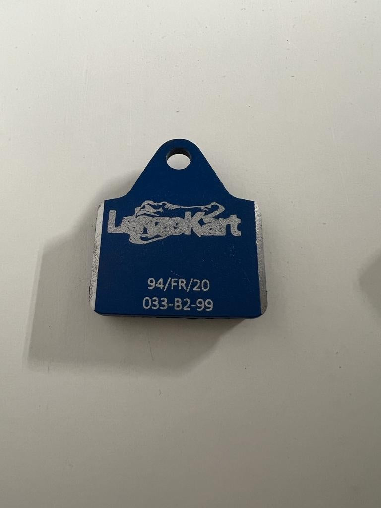 Pastiglia freno Lenzo/Luxor Mini kart Blu medio