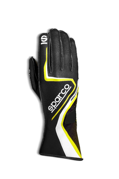 Guanti da kart Sparco Record neri/gialli