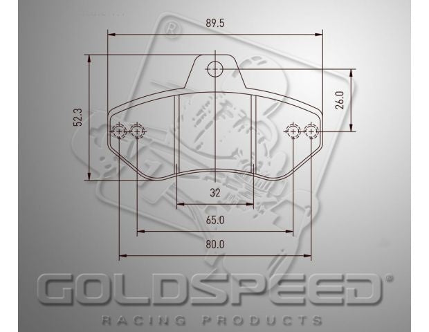 Set pastiglie freno Goldspeed Righetti posteriori