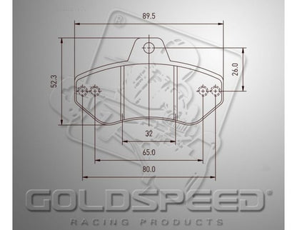 Set pastiglie freno Goldspeed Righetti posteriori