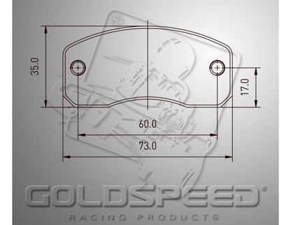 Set pastiglie freno Goldspeed MS Kart kz anteriore / mini posteriore