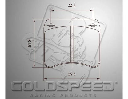 Goldspeed remblok set KC-KELGATE type rear - KartKings