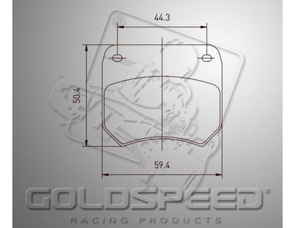 Set pastiglie freno Goldspeed KELGATE TIPO 4&6 POD ANTERIORE