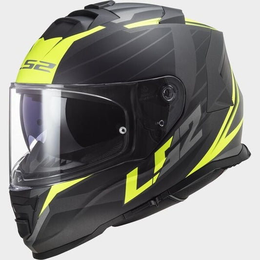 LS2 FF800 Strom II Nerve - Mat zwart / Fluor geel