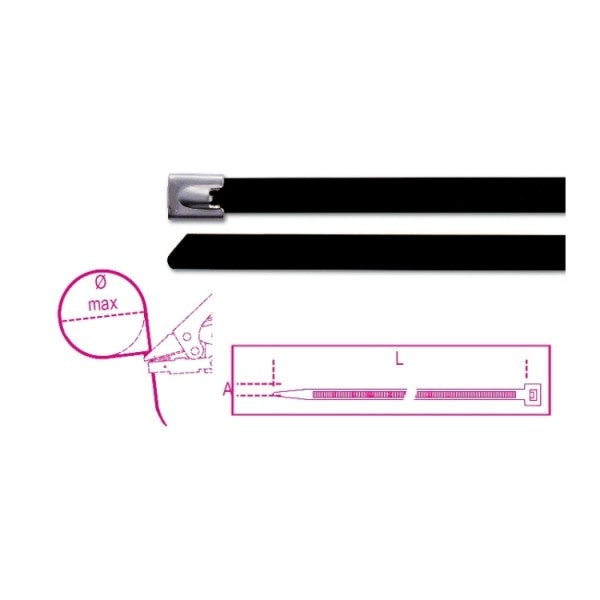 Fascette Beta in acciaio inox 100 pezzi (per pinze automatiche)