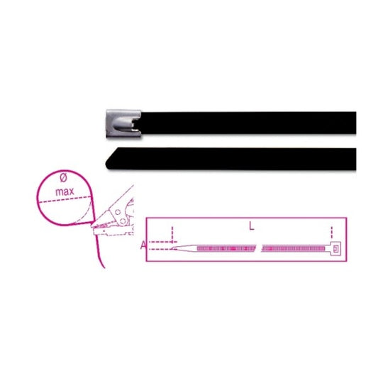 Fascette Beta in acciaio inox 100 pezzi (per pinze automatiche)