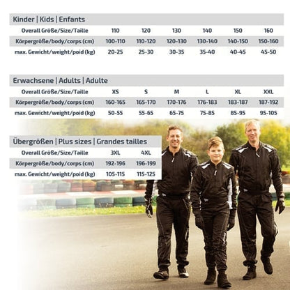 Speed hobby overall DETROIT 2.0 Zwart / rood