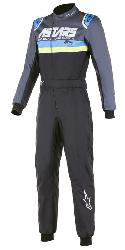 Alpinestars KMX-9 V3 Graphic 4 Nero/Blu/Giallo Fluorescente