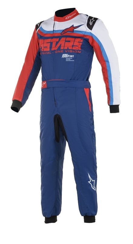 Alpinestars KMX-9 v2 S Bambini con grafica blu/rosso/bianco