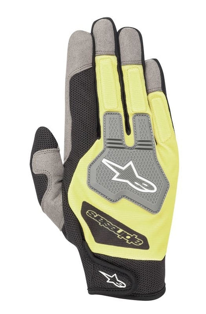 Guanti Alpinestars Engine (meccanico/sim racing) neri/giallo fluorescente