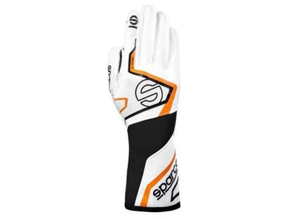 Sparco handschoenen K-Tide+ wit/fluo oranje - KartKings