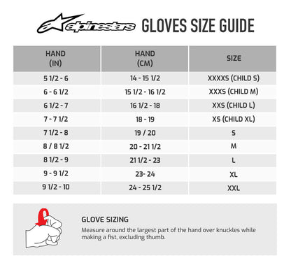 Alpinestars Tech 1-K glove zwart / turqoise