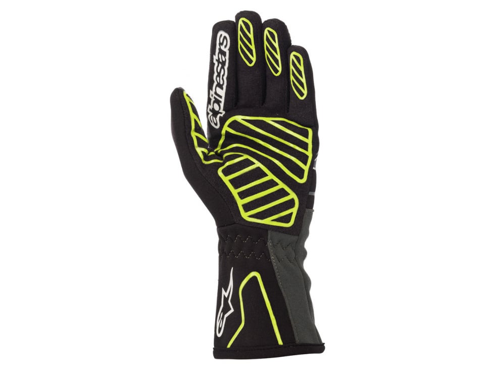 Guanto Alpinestars Tech 1-K V2 nero/giallo fluorescente