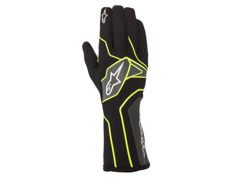 Guanto Alpinestars Tech 1-K V2 nero/giallo fluorescente