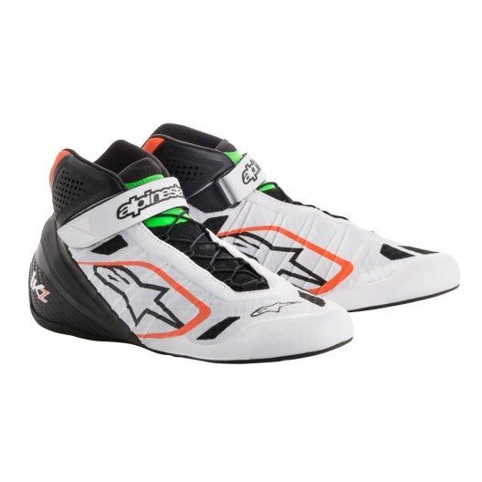 Alpinestars Tech-1 KZ Bianco/Nero/Arancione Fluorescente