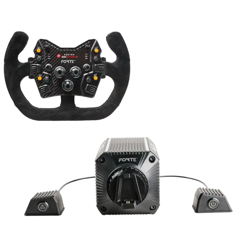 Asetek SimSports Forte (18nm) Direct Drive Wheel Base + Forte GT Wheel Bundle