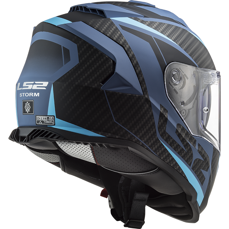 LS2 FF800 Storm II racer Matt blauw