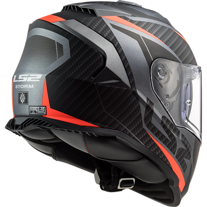 LS2 FF800 Storm II racer Matt titanium fluor oranje
