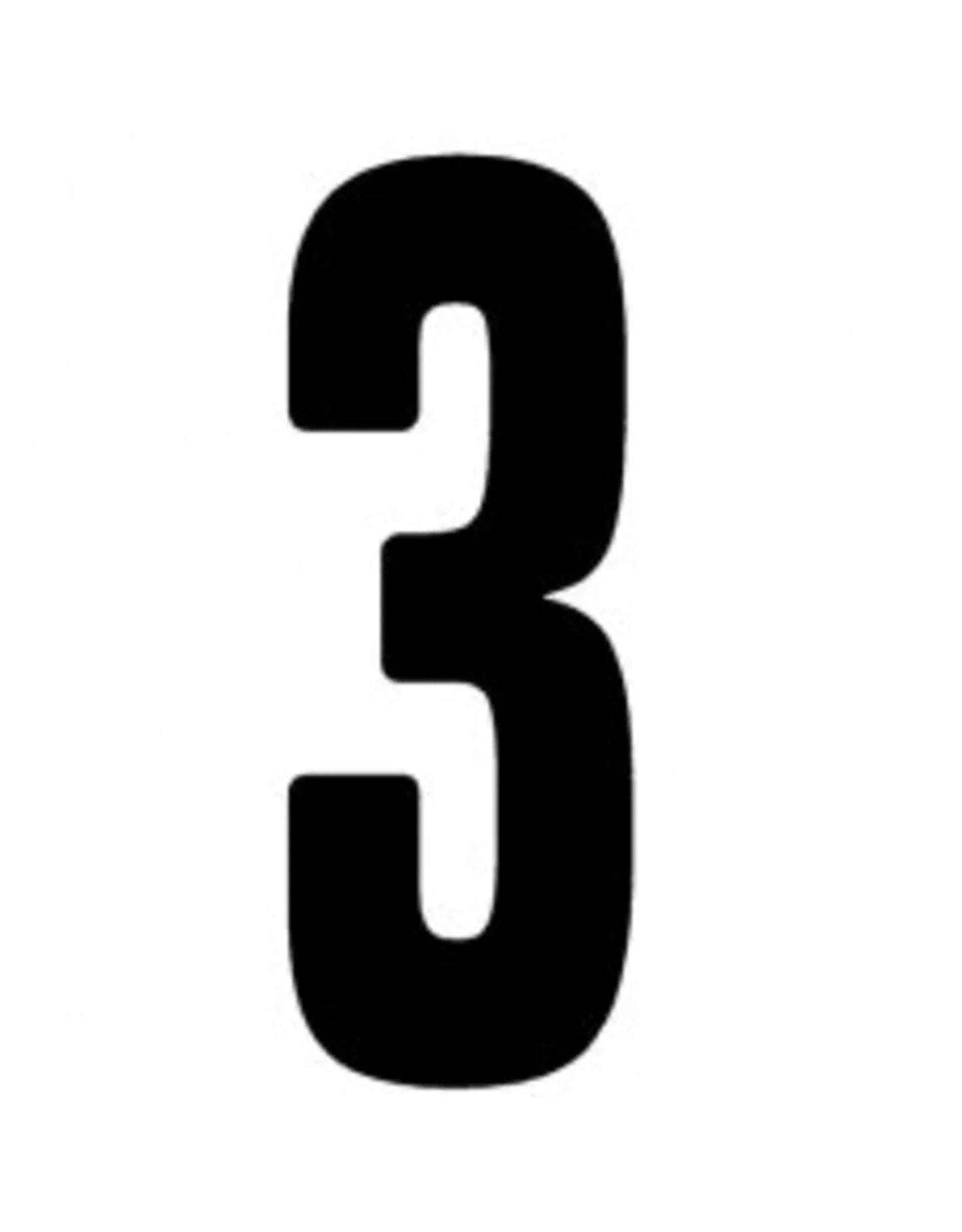 CRG plakcijfer zwart - KartKings